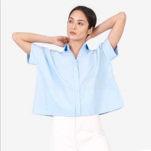 Everlane cotton poplin square shirt size 0